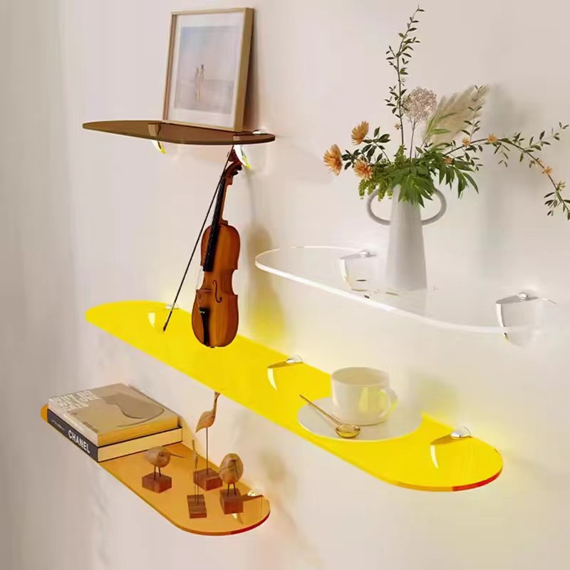 Home Bathroom Shelf - رف أكريليك مثقوب لغرفة المعيشة، عرض
