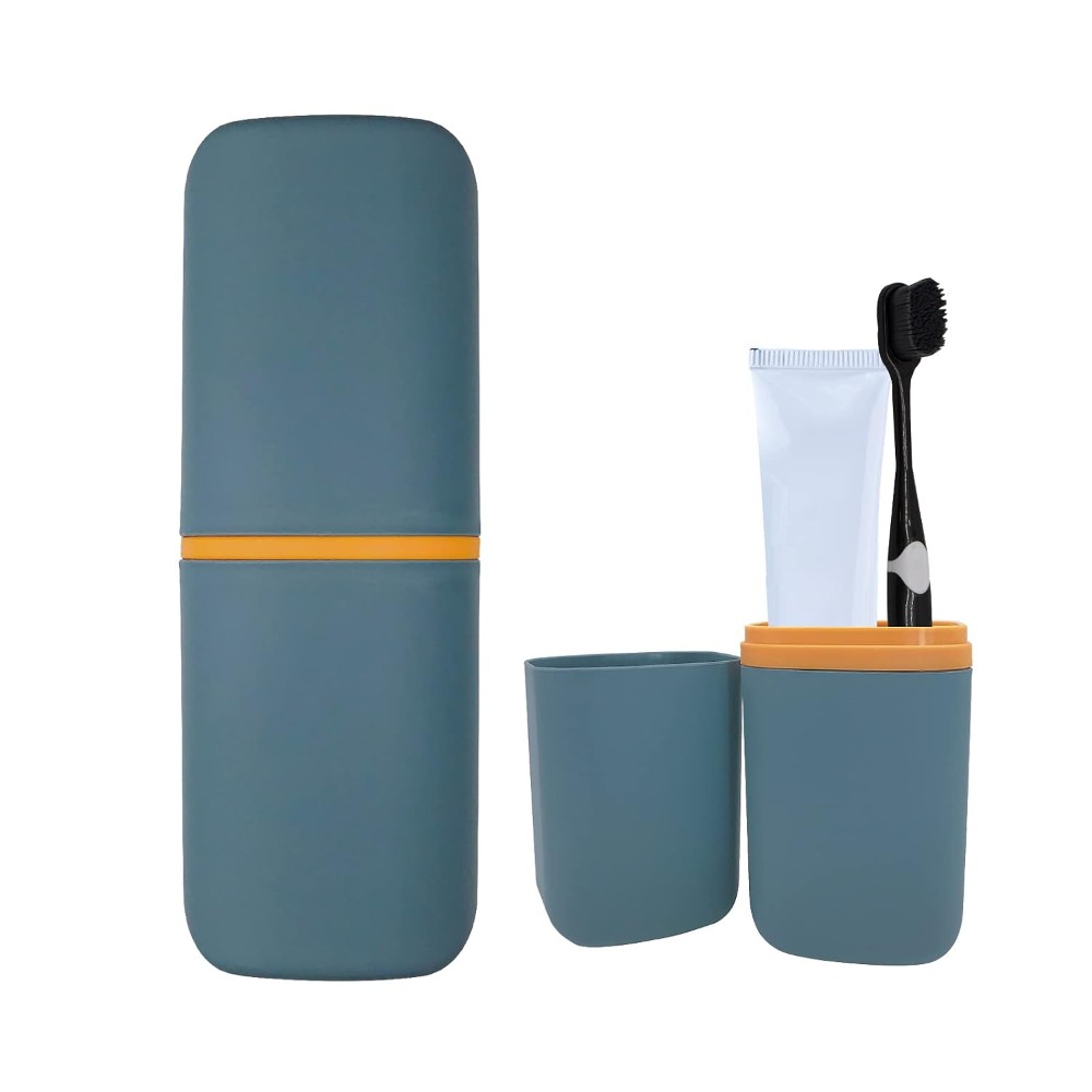 Home Bathroom Essentials - حامل فرشاة أسنان محمول للسفر مع