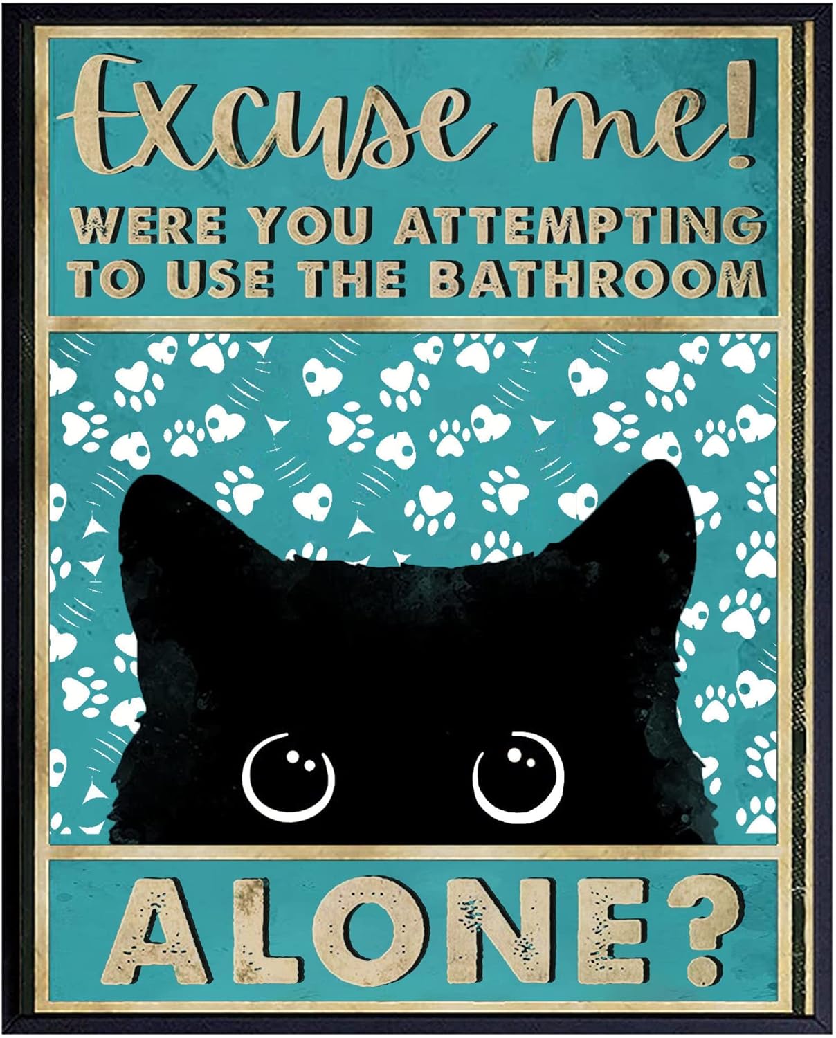 Home Alone Bathroom - لافتات معدنية من الصفيح بتصميم قديم