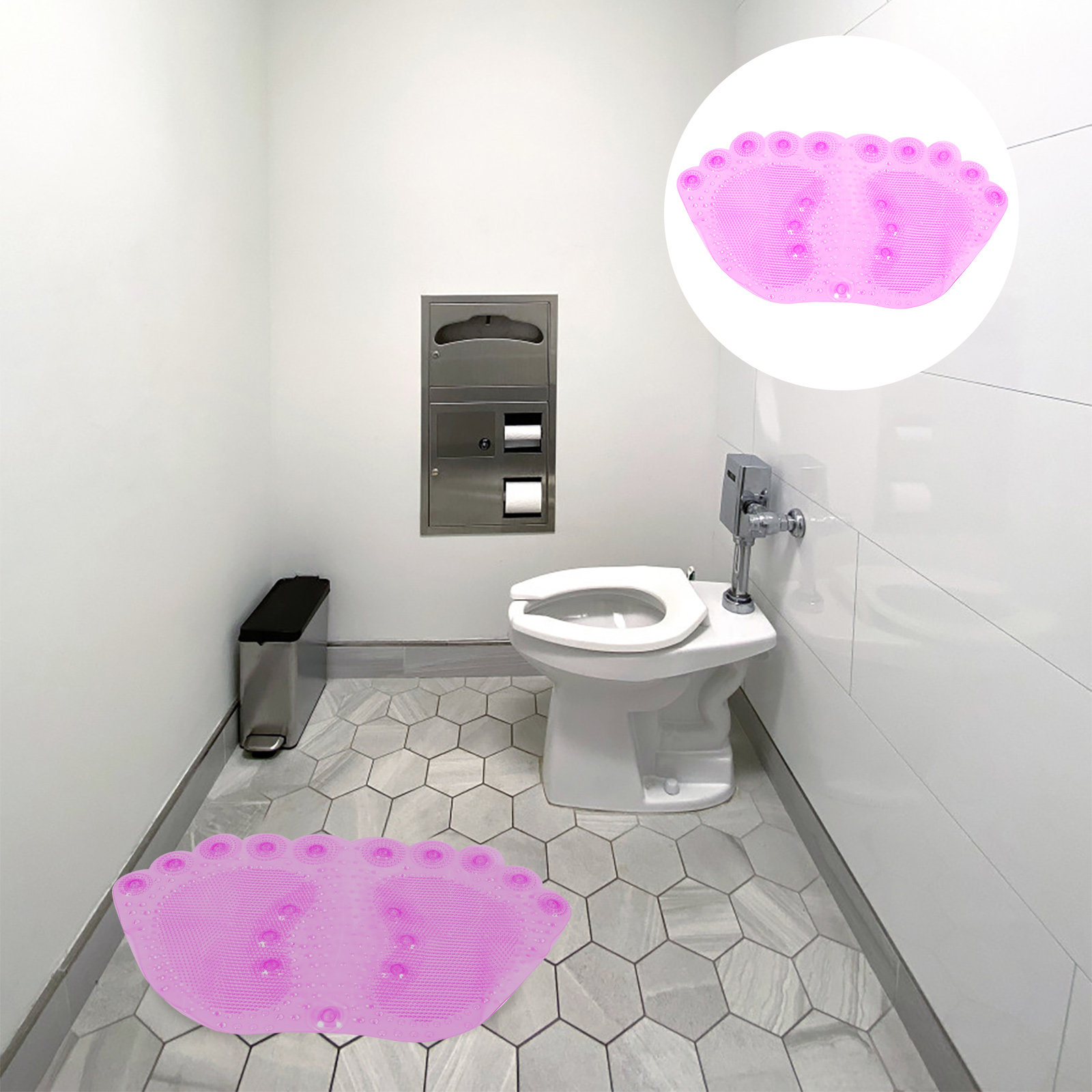 Home Bathroom With Sauna - قطعة واحدة من سجادة الاستحمام للتدليك
