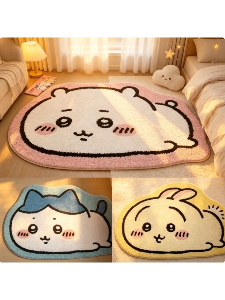 Home Bathroom Rugs - سجادة كرتونية على شكل شخصيات تشييكاوا،