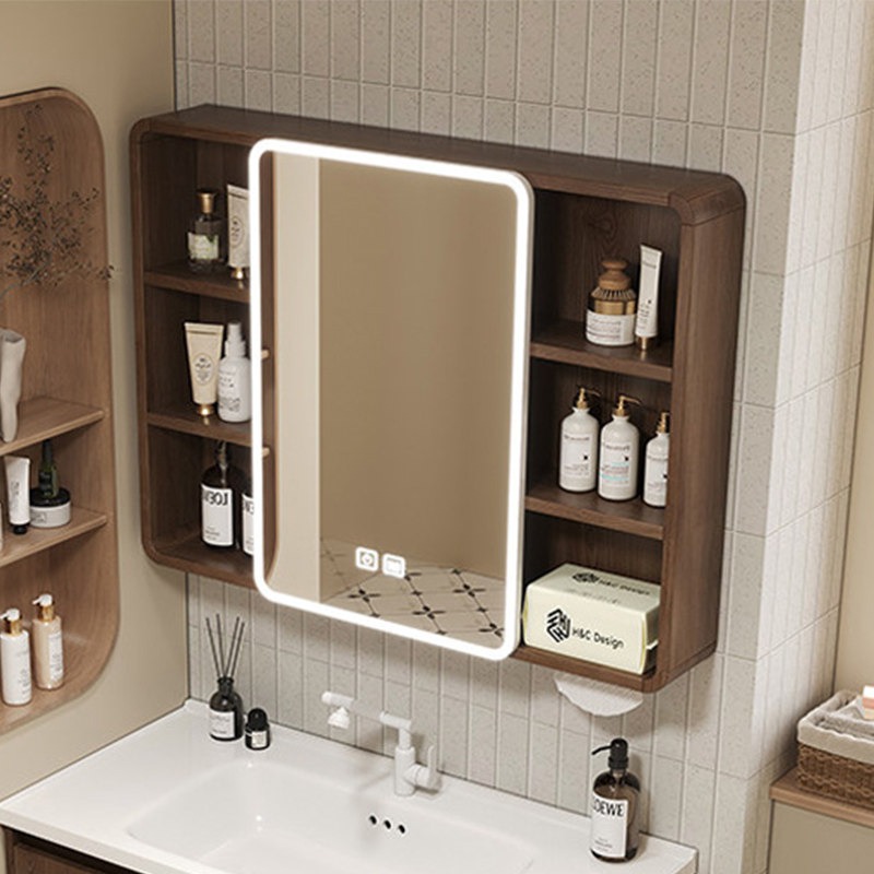 Home Bathroom Shelf - خزانة حمام بمرآة ورفوف، تصميم موفر