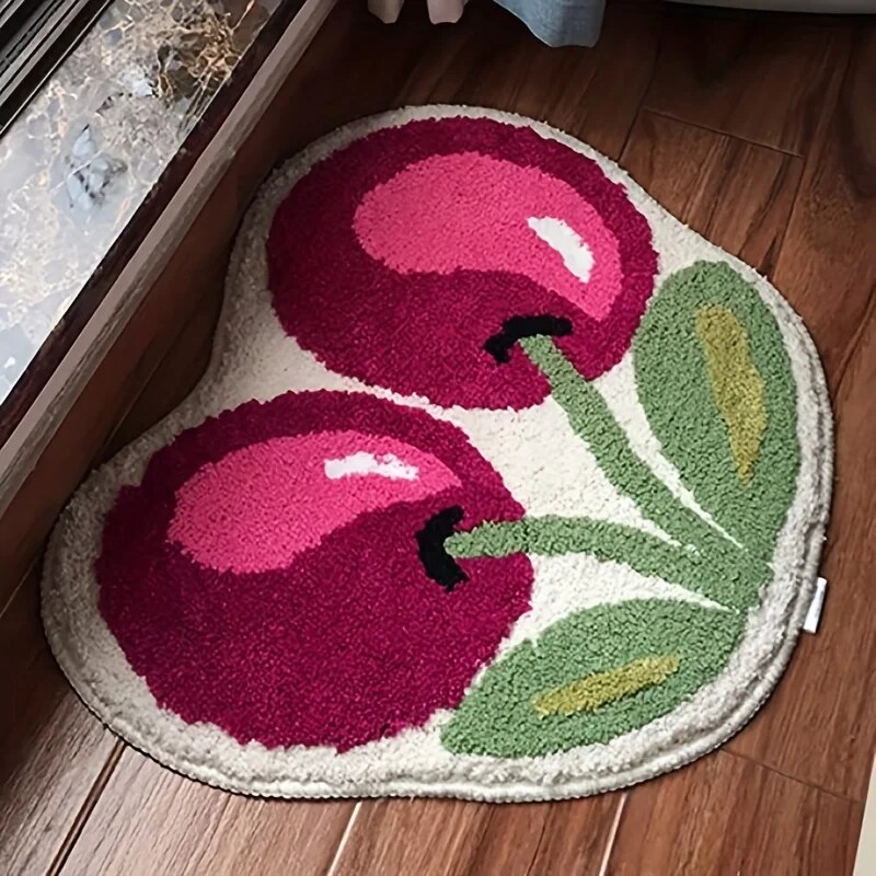 Zara Home Bathroom Rug - سجادة حمام ماصة كرز لطيفة ،