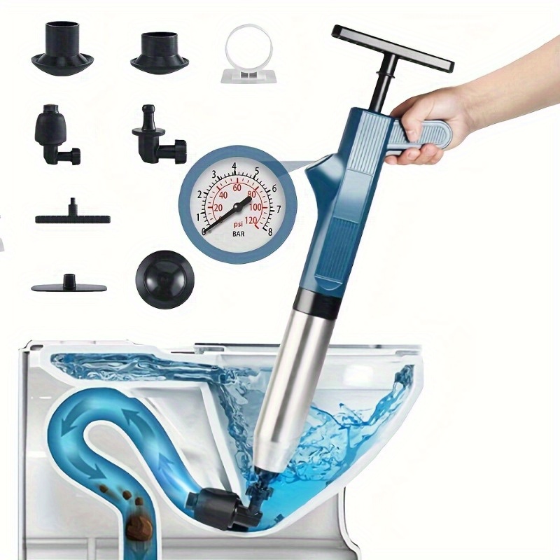 Home Bathroom Cleaning Kit - مجموعة أدوات تنظيف الأنابيب، مكبس عالي