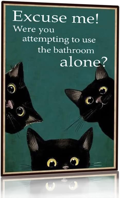 Home Alone Bathroom - لافتة معدنية مضحكة لتزيين الحمام بتصميم