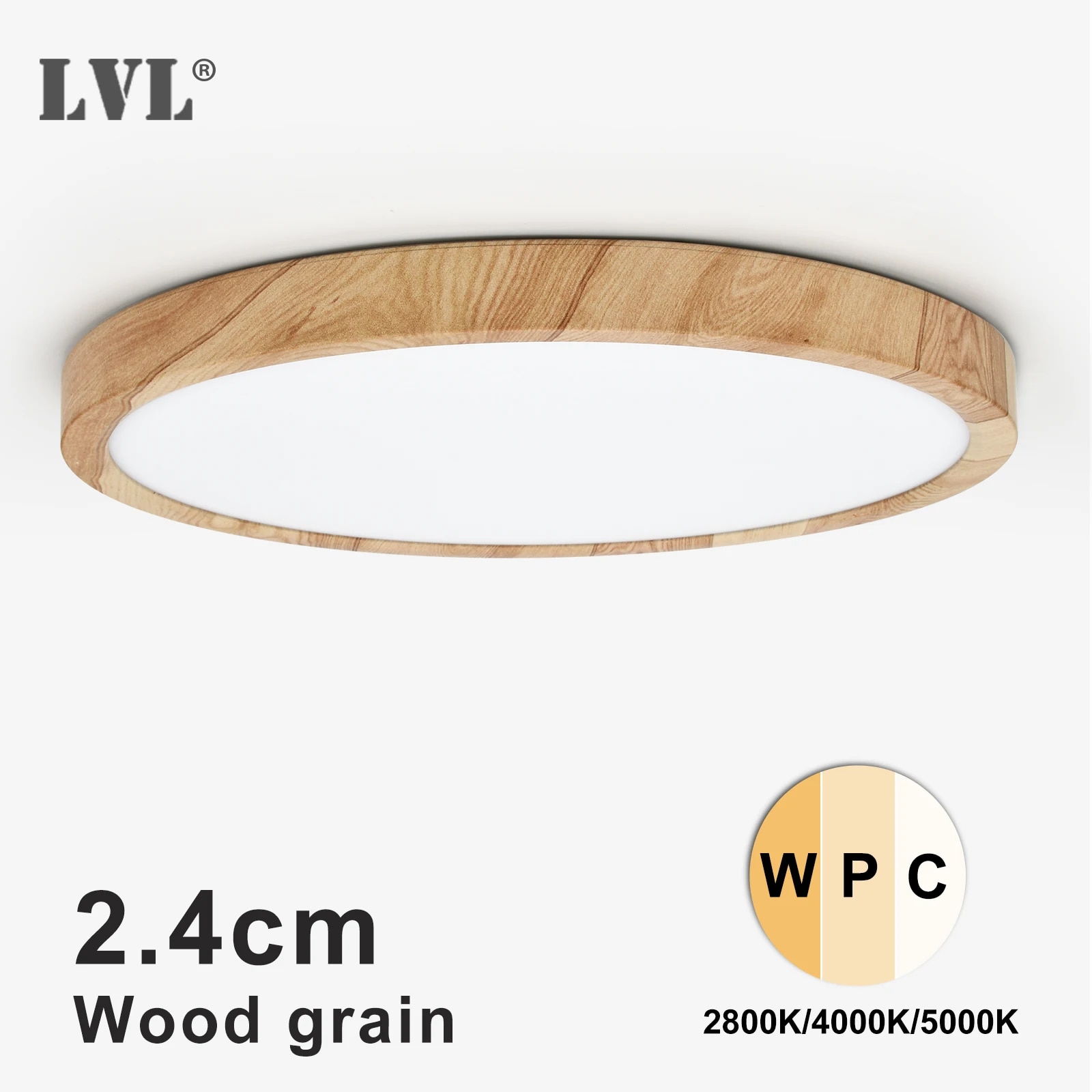 Home Bathroom Colors - LVL LED ضوء السقف الخشب الحبوب