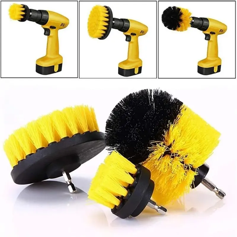 Home Bathroom Cleaning Kit - مجموعة فرش تنظيف كهربائية 3 قطع/مجموعة،