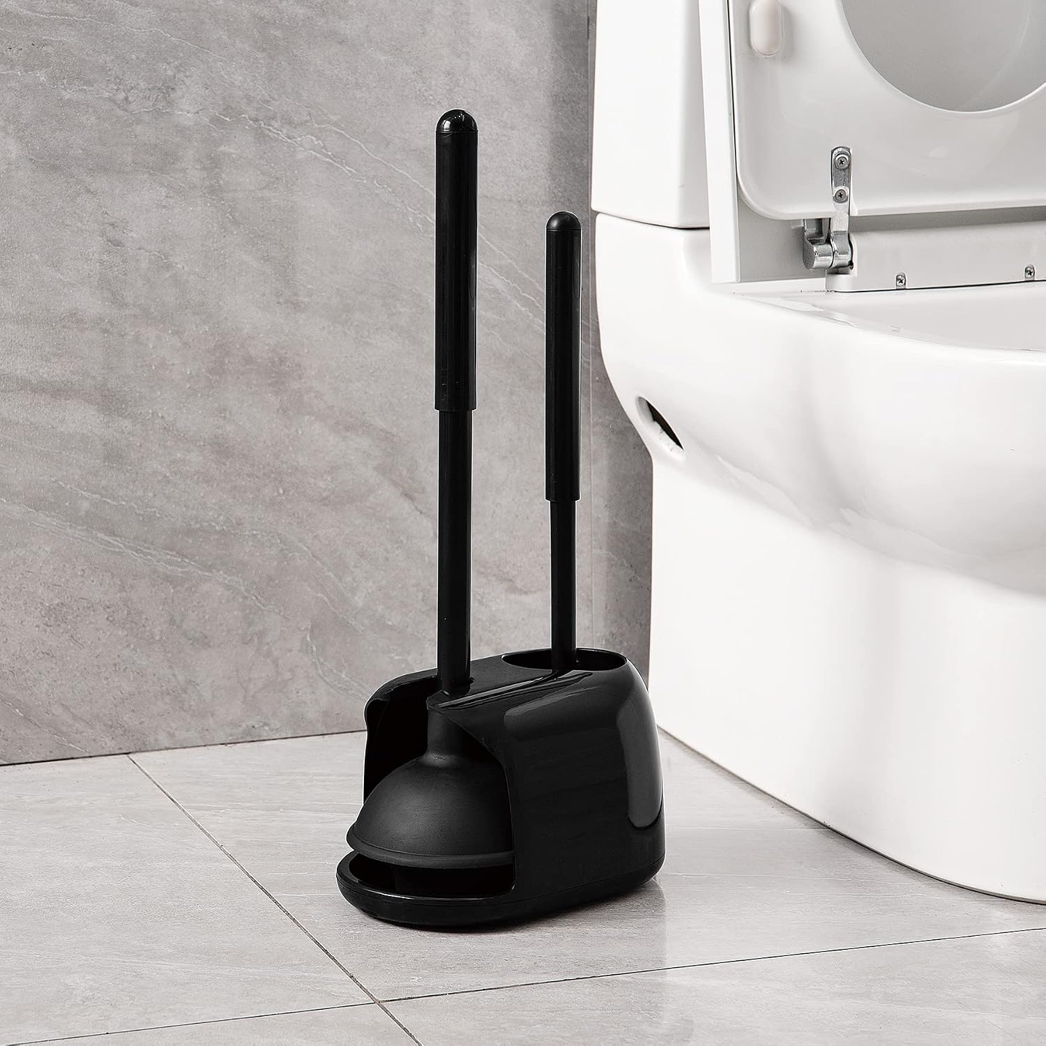 Home Bathroom Cleaning Kit - طقم فرشاة مرحاض وشفاط 2 في