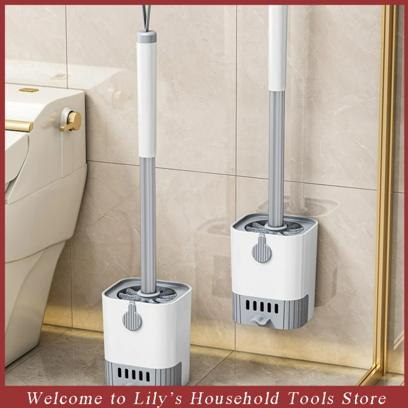 Home Bathroom Cleaning Kit - 1 مجموعة فرشاة المرحاض مع حامل