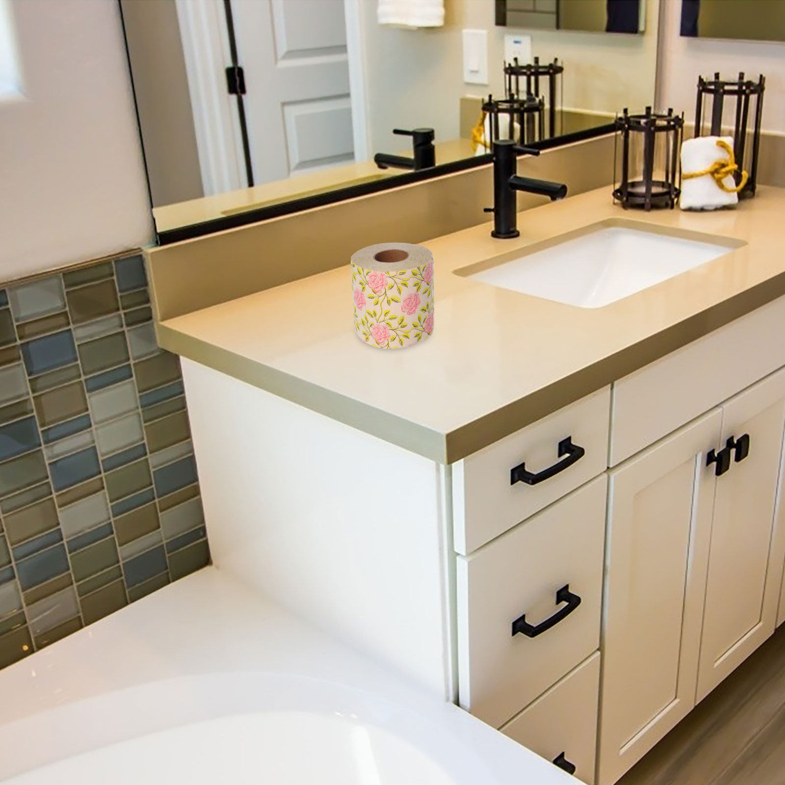 لفة ورق تواليت مضحكة بتصميم مط - مراجعة Home Design Bathroom وسعره
