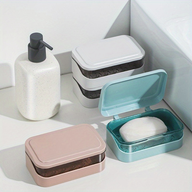 حامل صابون للحمام مع غطاء، علب - مراجعة Home Bathroom Essentials وسعره