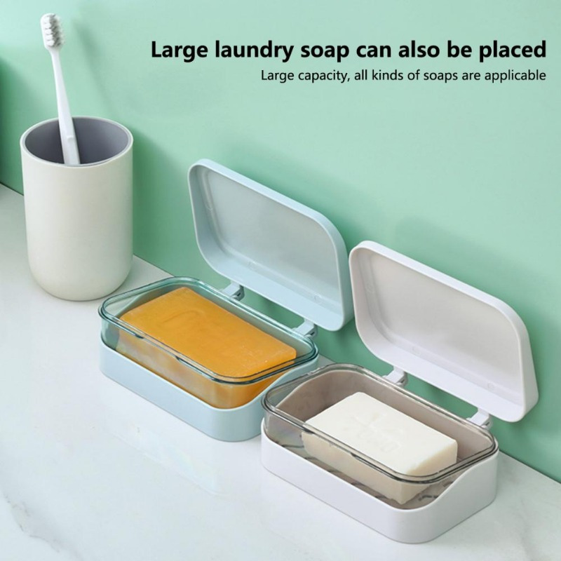 حامل صابون للحمام مع غطاء، علب - مراجعة Home Bathroom Essentials وسعره