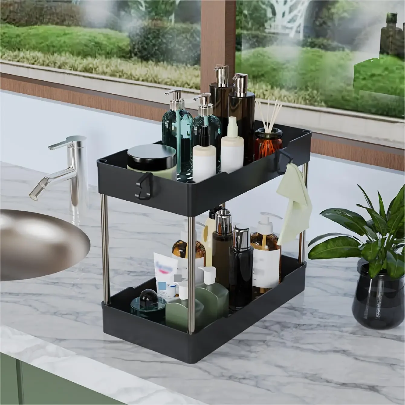 منظم تحت الحوض من 3 قطع/مجموعة - مراجعة Home Bathroom Shelf وسعره