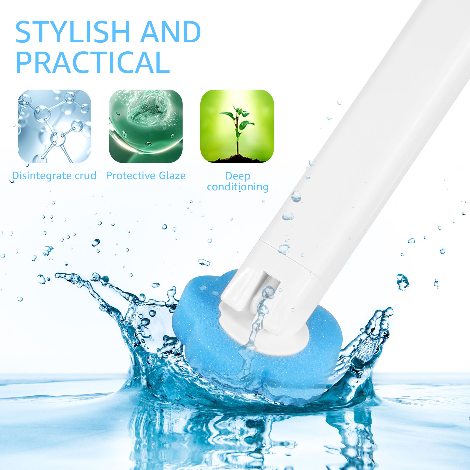 طقم فرشاة مرحاض مع حامل ورؤوس  - مراجعة Home Bathroom Cleaning Kit وسعره