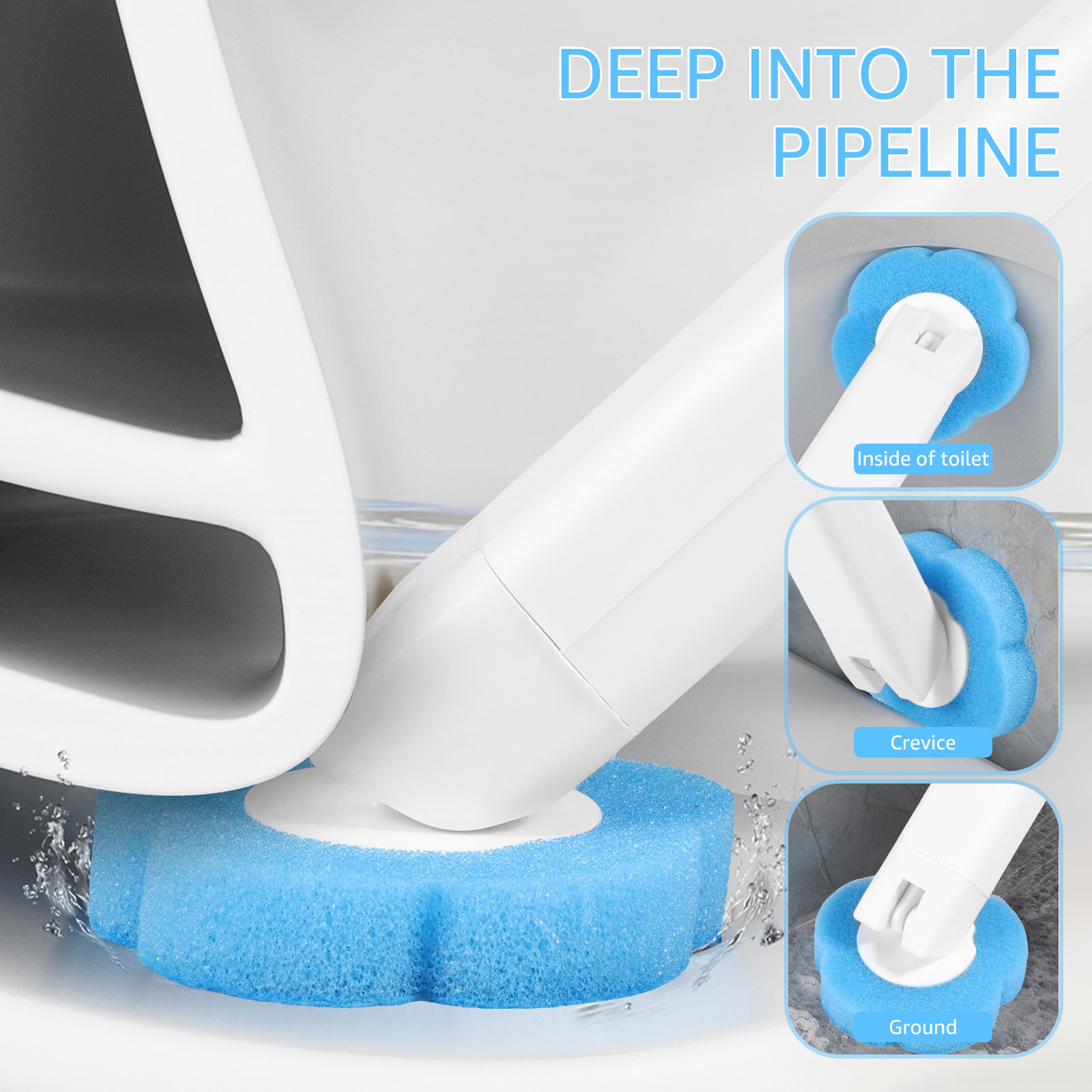 طقم فرشاة مرحاض مع حامل ورؤوس  - مراجعة Home Bathroom Cleaning Kit وسعره