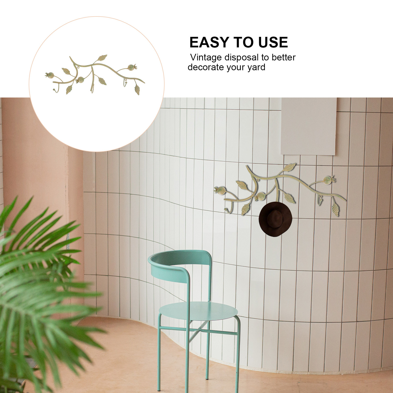 قطعة واحدة، علاقة حائط حديدية  - مراجعة Home Bathroom Wall Decor وسعره