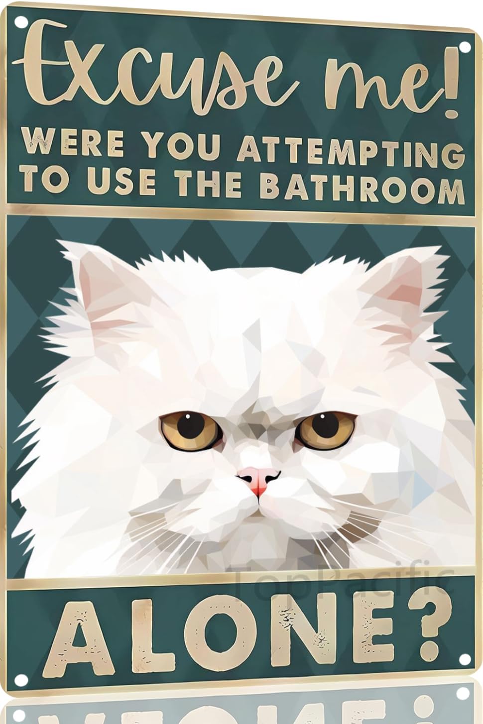 لافتات معدنية عتيقة بتصميم قطة - مراجعة Home Alone Bathroom وسعره