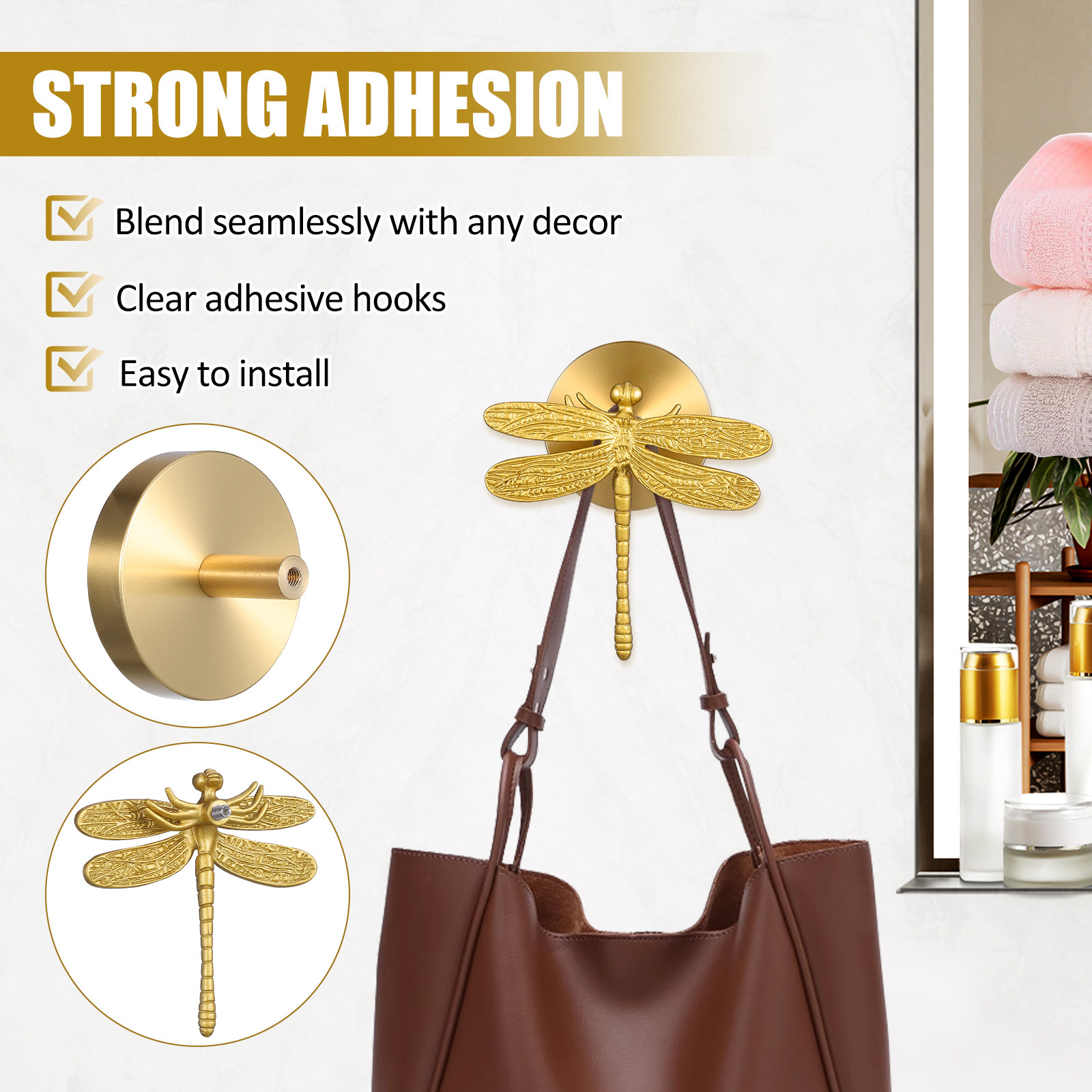 خطاف تعليق ملابس مثبت على الحا - مراجعة Home Design Bathroom وسعره