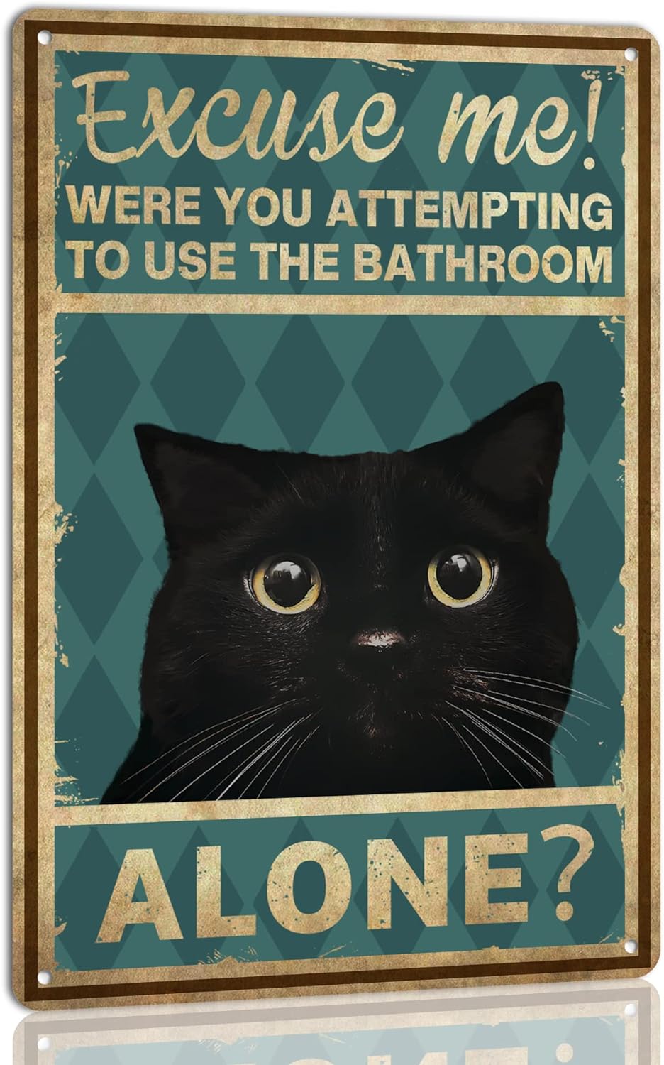 لافتة جدارية مضحكة من الصفيح ب - مراجعة Home Alone Bathroom وسعره