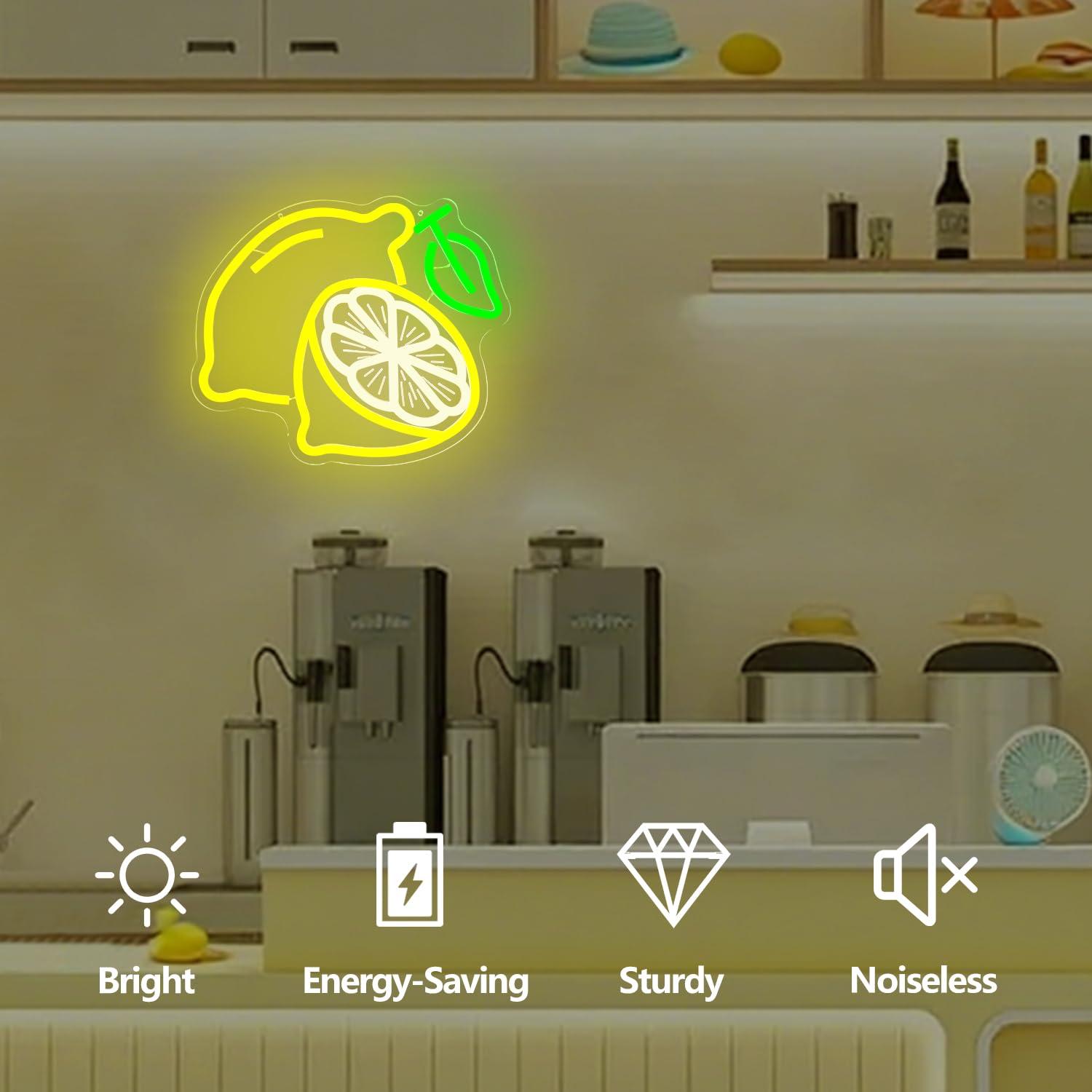 لافتة نيون على شكل ليمون قابلة - مراجعة Home Bathroom Wall Decor وسعره