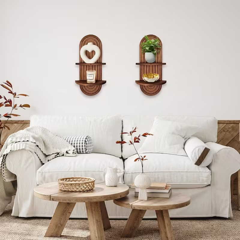 رفوف خشبية عائمة، رف تخزين متع - مراجعة Home Bathroom Shelf وسعره