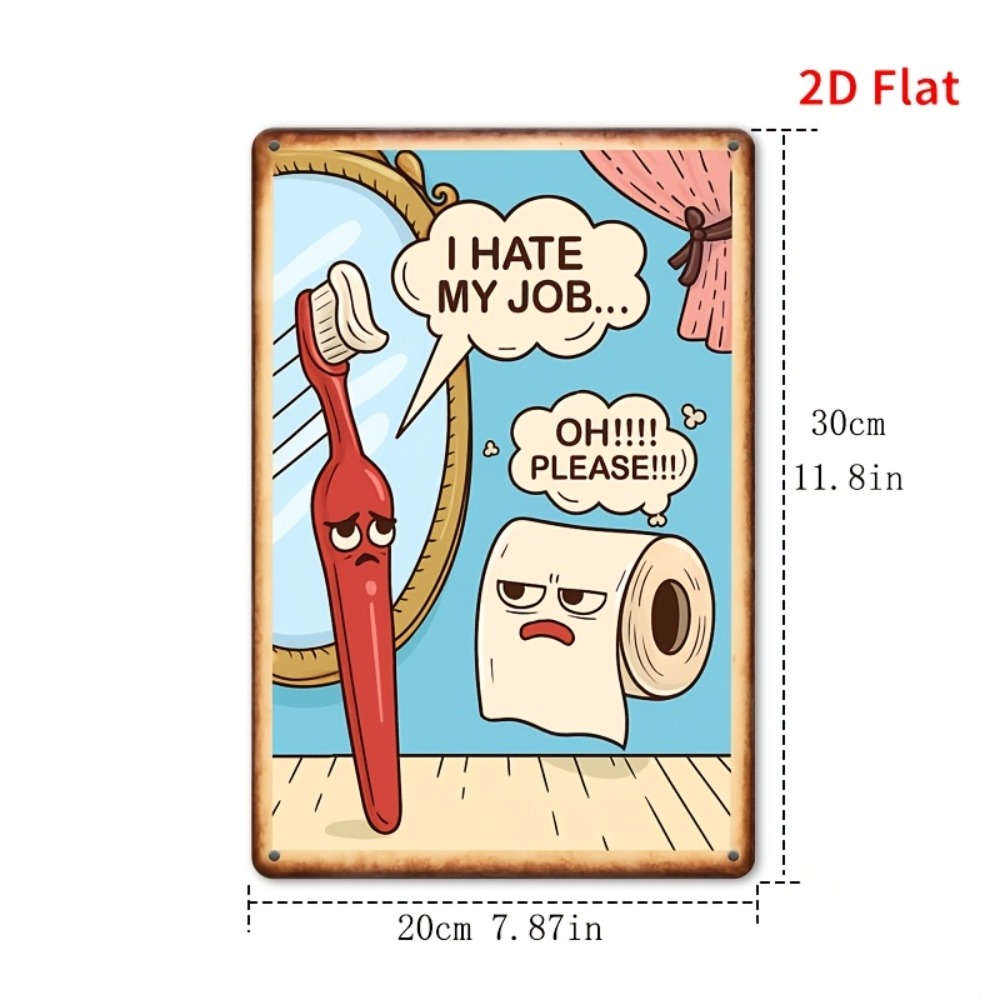 لافتة حمام معدنية ريفية مضحكة  - مراجعة Home Bathroom Wall Decor وسعره
