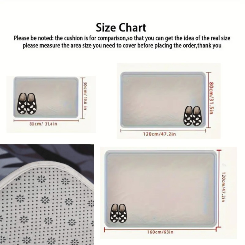 سجادة بنمط نباتات وأزهار على ا - مراجعة Zara Home Bathroom Rug وسعره