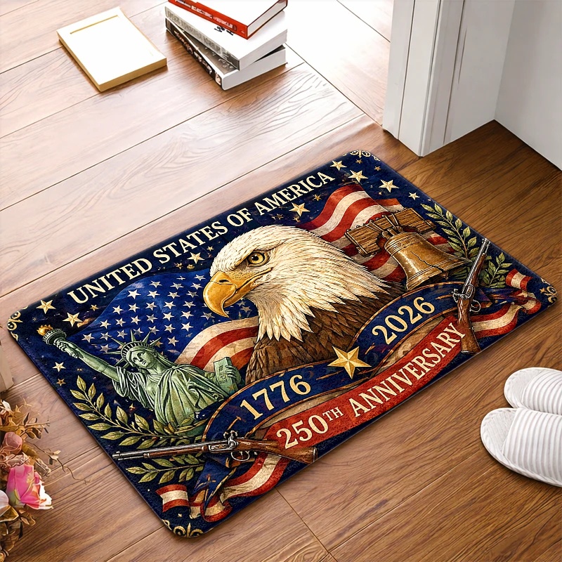 سجادة مدخل بتصميم يوم الاستقلا - مراجعة Zara Home Bathroom Rug وسعره