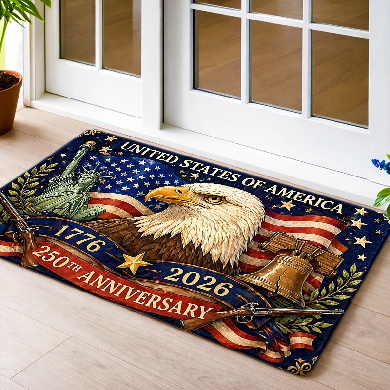 سجادة مدخل بتصميم يوم الاستقلا - مراجعة Zara Home Bathroom Rug وسعره