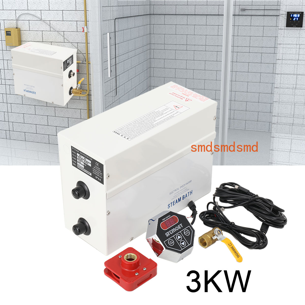 3KW مولد البخار آلة البخار الم - مراجعة Home Bathroom With Sauna وسعره