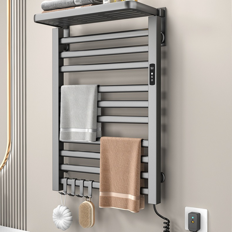 حامل مناشف كهربائي معدني للحما - مراجعة Home Bathroom Shelf وسعره