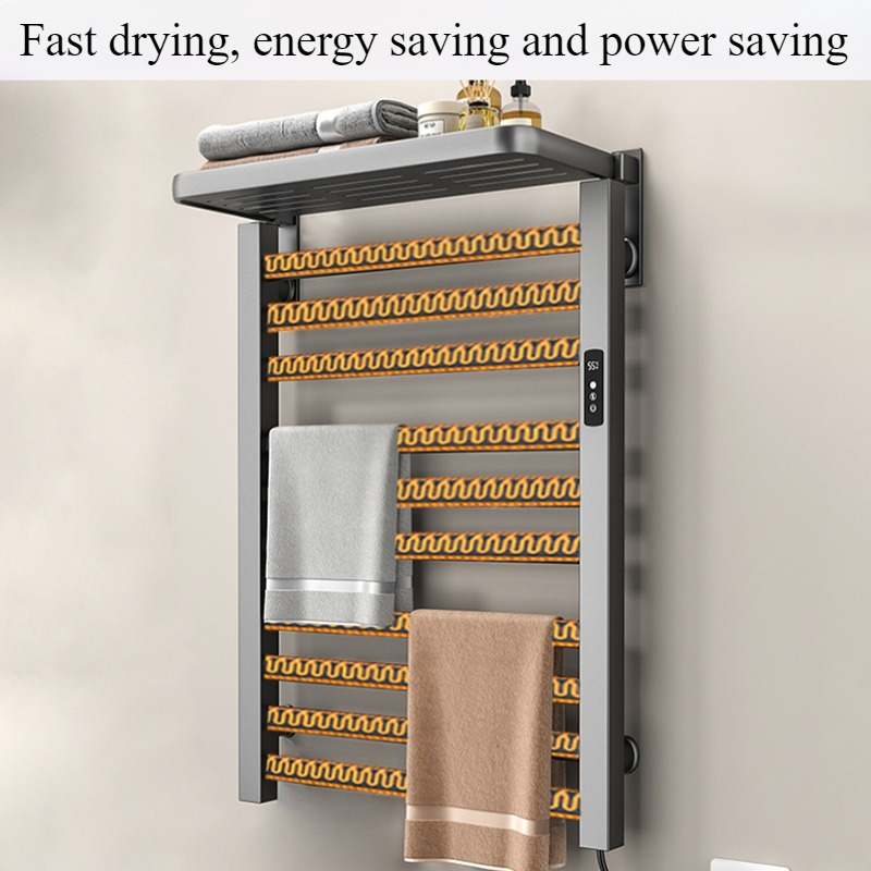 حامل مناشف كهربائي معدني للحما - مراجعة Home Bathroom Shelf وسعره
