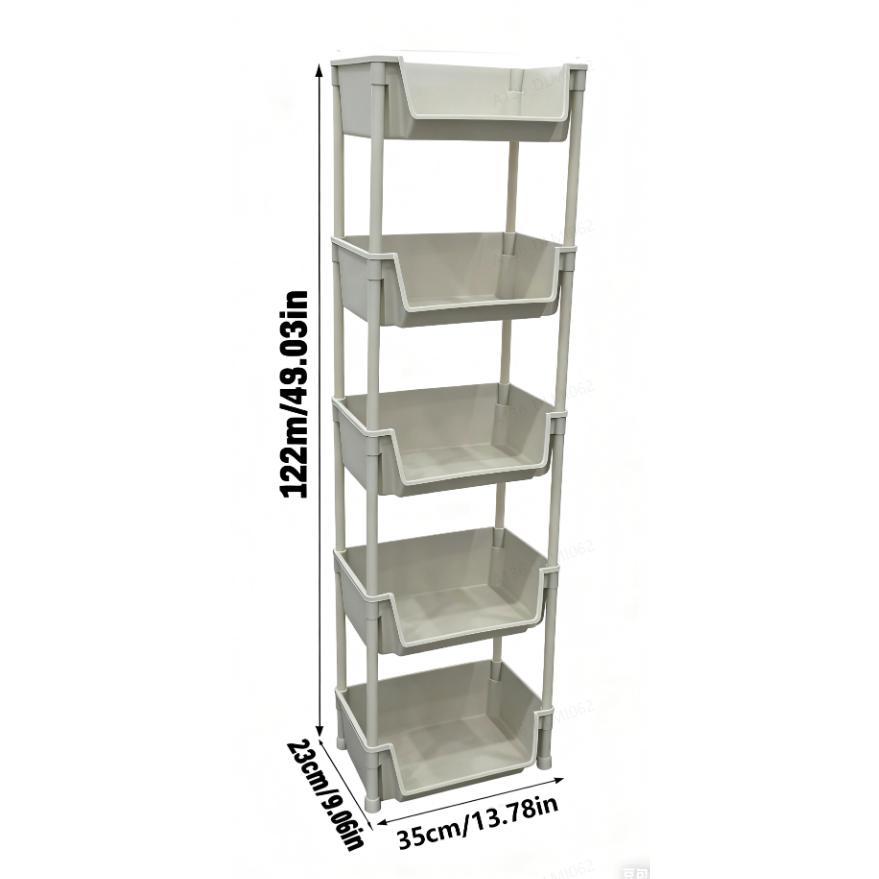 عربة تخزين بلاستيكية متعددة ال - مراجعة Home Bathroom Shelf وسعره
